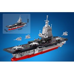 ZHEGAO QL0163 0163 non  HÀNG KHÔNG MẪU HẠM SỐ 003 bộ đồ chơi xếp lắp ráp ghép mô hình Military Army 003 AIRCRAFT CARRIER Quân Sự Bộ Đội 1112 khối
