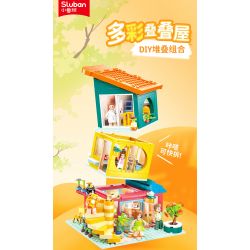 SLUBAN M38-B1090 B1090 1090 M38B1090 38-B1090 non  NGÔI NHÀ XẾP CHỒNG ĐẦY MÀU SẮC bộ đồ chơi xếp lắp ráp ghép mô hình 571 khối