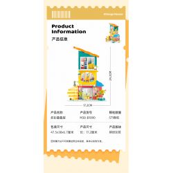 SLUBAN M38-B1090 B1090 1090 M38B1090 38-B1090 non  NGÔI NHÀ XẾP CHỒNG ĐẦY MÀU SẮC bộ đồ chơi xếp lắp ráp ghép mô hình 571 khối