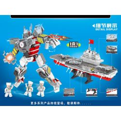 MINGDI LEIBAO K0291 0291 non  TÀU SÂN BAY 003 bộ đồ chơi xếp lắp ráp ghép mô hình 003 AIRCRAFT CARRIER 457 khối