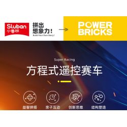 SLUBAN M38-B1023 B1023 1023 M38B1023 38-B1023 non  XE ĐUA CÔNG THỨC F1 ĐIỀU KHIỂN TỪ XA bộ đồ chơi xếp lắp ráp ghép mô hình Racing SUPER RACING Cuộc Đua 423 khối