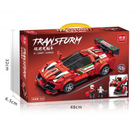 YIMU YM-77002 77002 YM77002 BRUCCO BLK-0102 0102 BLK0102 RC-102 MINGDI LEIBAO 10097 non  SIÊU XE Ô TÔ BIẾN HÌNH FARALI 488 bộ đồ chơi xếp lắp ráp ghép mô hình 414 khối