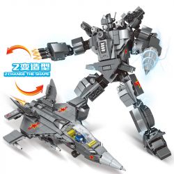 MINGDI LEIBAO K0319 0319 non  MÁY BAY CHIẾN ĐẤU J-35 bộ đồ chơi xếp lắp ráp ghép mô hình 516 khối