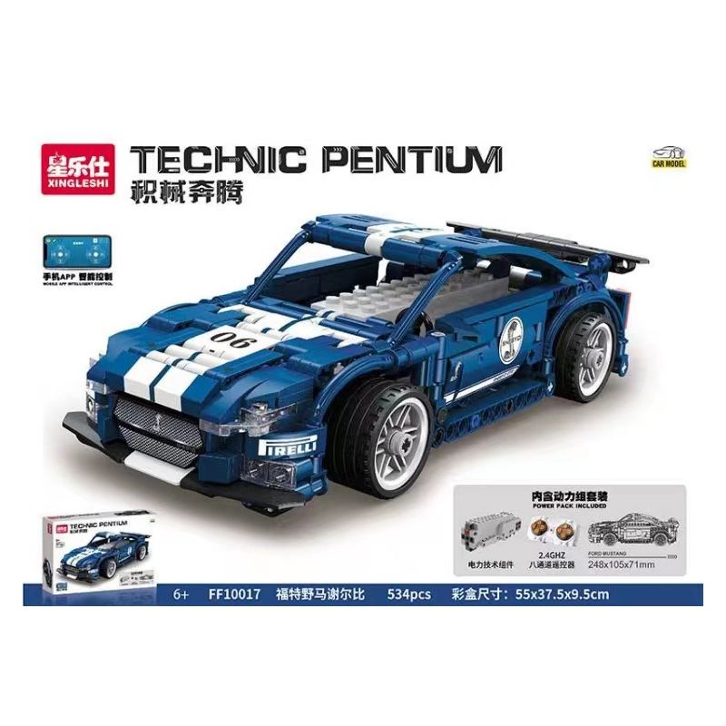 STAR MUSIC FF10017 10017 non  FORD MUSTANG SHELBY COBRA COUPE bộ đồ chơi xếp lắp ráp ghép mô hình  Kỹ Thuật Công Nghệ Cao Mô Hình Phương Tiện 534 khối