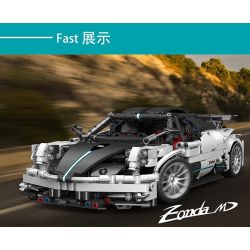 YUPIN P1401 1401 non  ZONDA GT tỷ lệ 1:14 bộ đồ chơi xếp lắp ráp ghép mô hình  PAGANI ZONDA Kỹ Thuật Công Nghệ Cao Mô Hình Phương Tiện 1689 khối