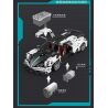 YUPIN P1401 1401 non  ZONDA GT tỷ lệ 1:14 bộ đồ chơi xếp lắp ráp ghép mô hình  PAGANI ZONDA Kỹ Thuật Công Nghệ Cao Mô Hình Phương Tiện 1689 khối