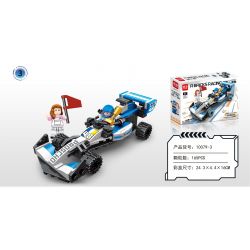 MINGDI LEIBAO 10079 non  HUYỀN THOẠI XE ĐUA F1 KÉO LÙI 4IN2 bộ đồ chơi xếp lắp ráp ghép mô hình 649 khối