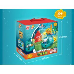 Enlighten 5215 Qman 5215 non  THUYỀN ĐÁNH CÁ ĐÈN LỒNG bộ đồ chơi xếp lắp ráp ghép mô hình Octonauts Thám Hiểm Đại Dương 32 khối