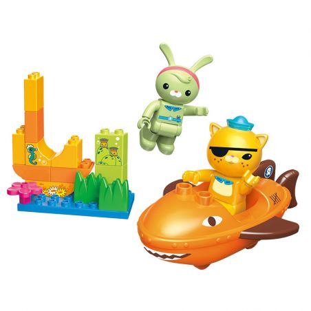 Enlighten 5214 Qman 5214 non  CÁ MẬP HỔ bộ đồ chơi xếp lắp ráp ghép mô hình Octonauts Thám Hiểm Đại Dương 19 khối