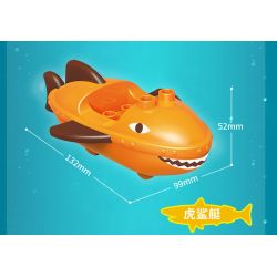 Enlighten 5214 Qman 5214 non  CÁ MẬP HỔ bộ đồ chơi xếp lắp ráp ghép mô hình Octonauts Thám Hiểm Đại Dương 19 khối