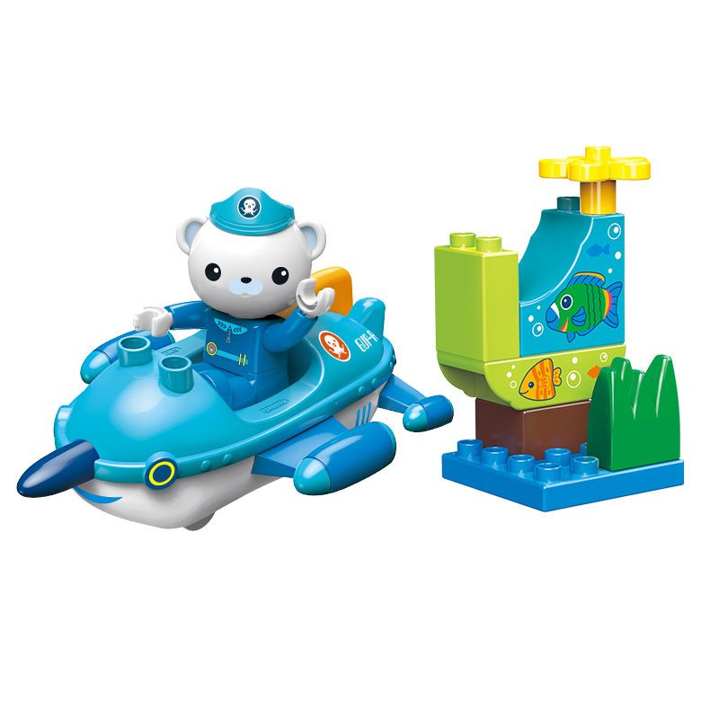 Enlighten 5213 Qman 5213 non  THUYỀN BUỒM bộ đồ chơi xếp lắp ráp ghép mô hình Octonauts Thám Hiểm Đại Dương 11 khối