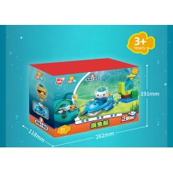 Enlighten 5213 Qman 5213 non  THUYỀN BUỒM bộ đồ chơi xếp lắp ráp ghép mô hình Octonauts Thám Hiểm Đại Dương 11 khối