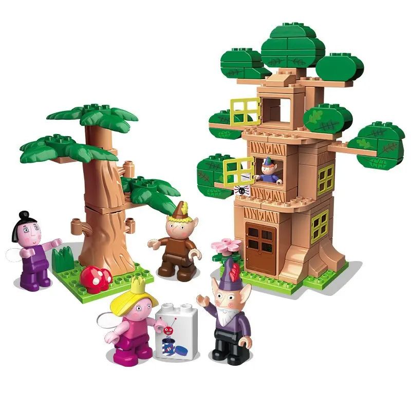 Enlighten 5205 Qman 5205 non  LỄ HỘI TRÒ ĐÙA ELF bộ đồ chơi xếp lắp ráp ghép mô hình BEN AND HOLLY'S LITTLE KINGDOM 101 khối