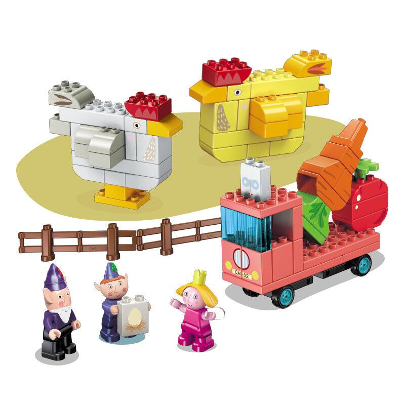 Enlighten 5204 Qman 5204 non  TRANG TRẠI YÊU TINH bộ đồ chơi xếp lắp ráp ghép mô hình BEN AND HOLLY'S LITTLE KINGDOM 78 khối