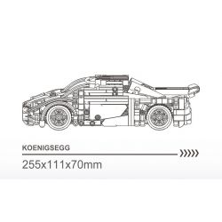 STAR MUSIC FF10012 10012 non  KOENIGSEGG bộ đồ chơi xếp lắp ráp ghép mô hình  Kỹ Thuật Công Nghệ Cao Mô Hình Phương Tiện 637 khối