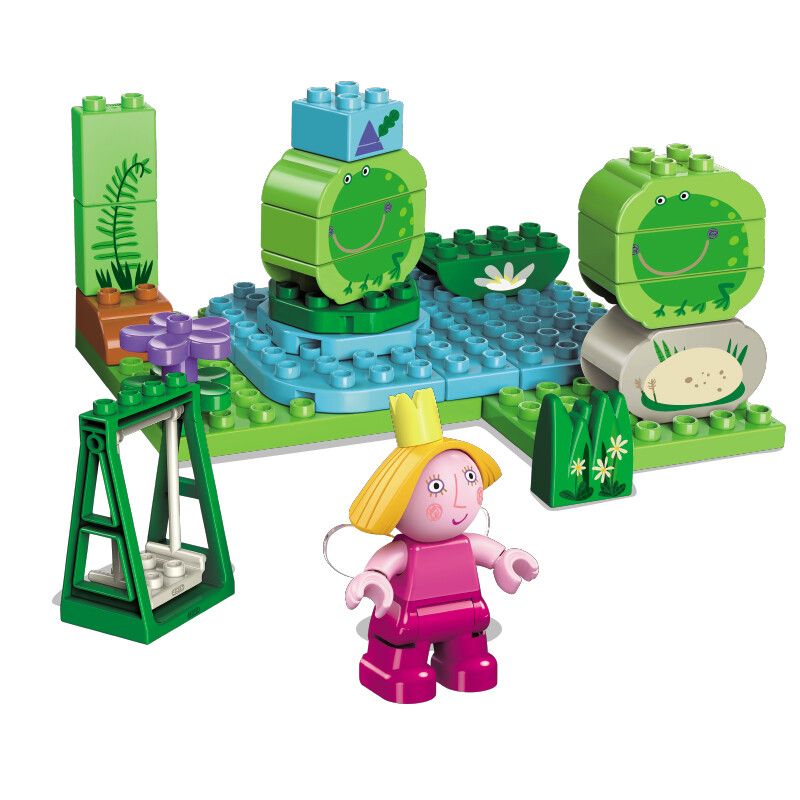 Enlighten 5202 Qman 5202 non  CÔNG CHÚA HOA LOA KÈN bộ đồ chơi xếp lắp ráp ghép mô hình BEN AND HOLLY'S LITTLE KINGDOM 27 khối