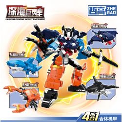 ZHEGAO GZ4006 4006 non  DEEP SEA GIANT SPIRIT EMPEROR 4 KẾT HỢP bộ đồ chơi xếp lắp ráp ghép mô hình DEEPSEAGIANT SPIRIT EMPEROR 1201 khối