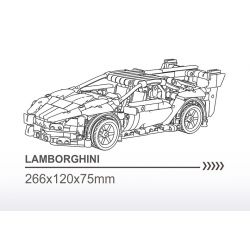 STAR MUSIC FF10011 10011 non  LAMBORGHINI ĐỘC bộ đồ chơi xếp lắp ráp ghép mô hình  Kỹ Thuật Công Nghệ Cao Mô Hình Phương Tiện 705 khối