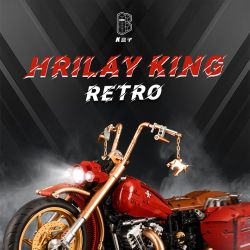 K BOX 10514 non  XE MÁY HARLEY CỔ ĐIỂN tỷ lệ 1:5 bộ đồ chơi xếp lắp ráp ghép mô hình Motorcycle Motorbike HRILAY KING Xe Hai Bánh 2111 khối