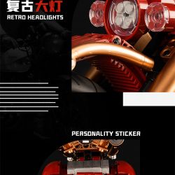 K BOX 10514 non  XE MÁY HARLEY CỔ ĐIỂN tỷ lệ 1:5 bộ đồ chơi xếp lắp ráp ghép mô hình Motorcycle Motorbike HRILAY KING Xe Hai Bánh 2111 khối