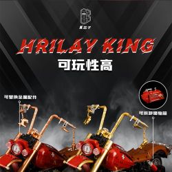 K BOX 10514 non  XE MÁY HARLEY CỔ ĐIỂN tỷ lệ 1:5 bộ đồ chơi xếp lắp ráp ghép mô hình Motorcycle Motorbike HRILAY KING Xe Hai Bánh 2111 khối