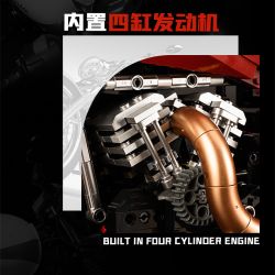 K BOX 10514 non  XE MÁY HARLEY CỔ ĐIỂN tỷ lệ 1:5 bộ đồ chơi xếp lắp ráp ghép mô hình Motorcycle Motorbike HRILAY KING Xe Hai Bánh 2111 khối