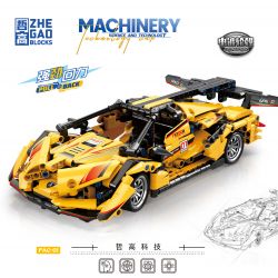 ZHEGAO QL1233 1233 non  FAC-01 RACING KÉO LÙI XE bộ đồ chơi xếp lắp ráp ghép mô hình Speed Champions Racing Cars Đua Xe Công Thức 601 khối