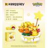 Enlighten K20217 20217 Qman K20217 20217 non  CHẬU HOA ĐÁ QUÝ PHONG CÁCH PIKACHU bộ đồ chơi xếp lắp ráp ghép mô hình Pokémon Pokemon