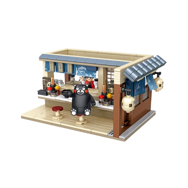 INBRIXX 880010 non  NHÀ HÀNG RAMEN KUMAMON bộ đồ chơi xếp lắp ráp ghép mô hình Creator Sáng Tạo 361 khối