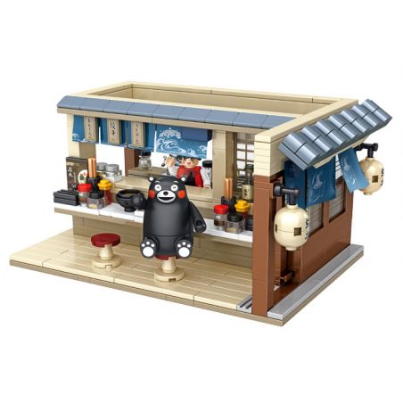 INBRIXX 880010 non  NHÀ HÀNG RAMEN KUMAMON bộ đồ chơi xếp lắp ráp ghép mô hình Creator Sáng Tạo 361 khối