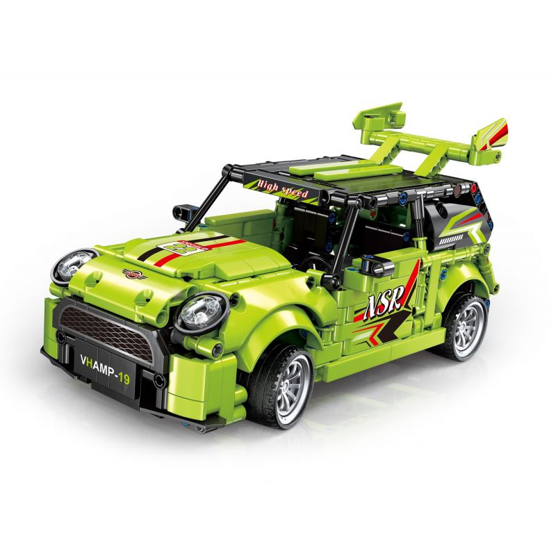 ZHEGAO QL1232 1232 non  XE ĐUA CAR-22 KÉO LÙI bộ đồ chơi xếp lắp ráp ghép mô hình Speed Champions Racing Cars Đua Xe Công Thức 609 khối