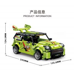ZHEGAO QL1232 1232 non  XE ĐUA CAR-22 KÉO LÙI bộ đồ chơi xếp lắp ráp ghép mô hình Speed Champions Racing Cars Đua Xe Công Thức 609 khối