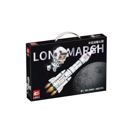 FAIR 9068 non  PHƯƠNG TIỆN PHÓNG HÀNH QUÂN DÀI bộ đồ chơi xếp lắp ráp ghép mô hình LONG MARCH 442 khối