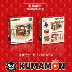 INBRIXX 880012 non  QUÁN TRÀ BUỔI SÁNG KUMAMON bộ đồ chơi xếp lắp ráp ghép mô hình Creator Sáng Tạo 350 khối
