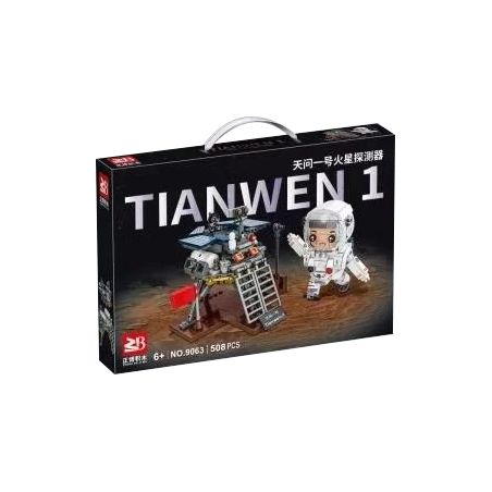 FAIR 9063 non  TÀU THĂM DÒ SAO HỎA TIANWEN-1 bộ đồ chơi xếp lắp ráp ghép mô hình 508 khối