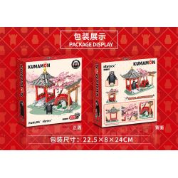 INBRIXX 880011 non  CÔNG VIÊN HOA ANH ĐÀO KUMAMON bộ đồ chơi xếp lắp ráp ghép mô hình Creator Sáng Tạo 512 khối