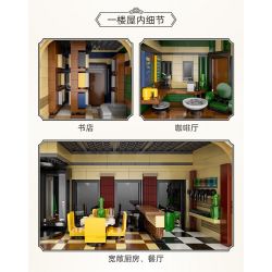 CADA DOUBLEE C66009 66009 non  NHÀ HÀNG PARIS bộ đồ chơi xếp lắp ráp ghép mô hình Mini Modular PARIS RESTAURANT Đường Phố Thu Nhỏ 3230 khối