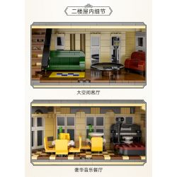 CADA DOUBLEE C66009 66009 non  NHÀ HÀNG PARIS bộ đồ chơi xếp lắp ráp ghép mô hình Mini Modular PARIS RESTAURANT Đường Phố Thu Nhỏ 3230 khối