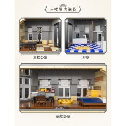 CADA DOUBLEE C66009 66009 non  NHÀ HÀNG PARIS bộ đồ chơi xếp lắp ráp ghép mô hình Mini Modular PARIS RESTAURANT Đường Phố Thu Nhỏ 3230 khối