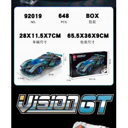 JIESTAR 92019 non  XE THỂ THAO VISION GT bộ đồ chơi xếp lắp ráp ghép mô hình  Kỹ Thuật Công Nghệ Cao Mô Hình Phương Tiện 648 khối