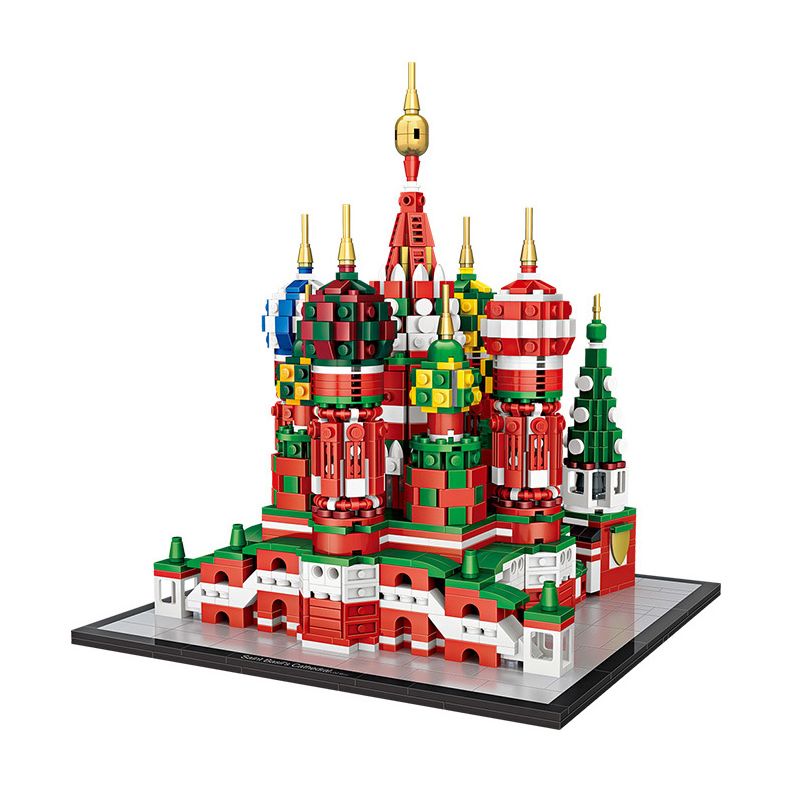 LOZ 1021 non  NHÀ THỜ THÁNH BASIL bộ đồ chơi xếp lắp ráp ghép mô hình Buildings 2477 khối