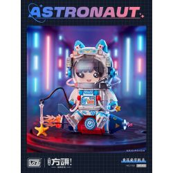 LOZ 1753 non  PHI HÀNH GIA SỨ XANH VÀ TRẮNG bộ đồ chơi xếp lắp ráp ghép mô hình ASTRONAUT 597 khối