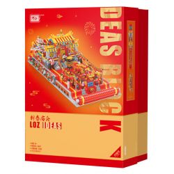 LOZ 2180 non  HỘI CHỢ CHÙA NĂM MỚI CỦA TRUNG QUỐC bộ đồ chơi xếp lắp ráp ghép mô hình Chinese Traditional Festivals Lễ Hội Cổ Truyền 3467 khối