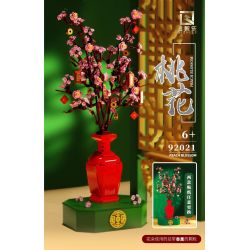 QIZHILE 92021 non  HOA ĐÀO bộ đồ chơi xếp lắp ráp ghép mô hình Flowers PEACH BLOSSOM