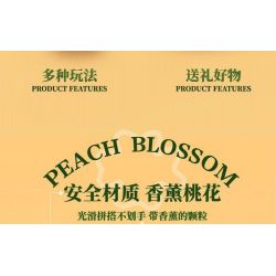 QIZHILE 92021 non  HOA ĐÀO bộ đồ chơi xếp lắp ráp ghép mô hình Flowers PEACH BLOSSOM