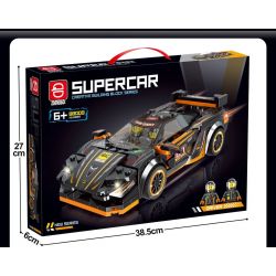 QIDAI 88009 non  XE THỂ THAO MÀU ĐEN 88009 bộ đồ chơi xếp lắp ráp ghép mô hình Speed Champions Racing Cars Đua Xe Công Thức