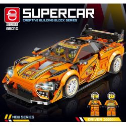 QIDAI 88010 non  XE THỂ THAO MÀU CAM 88010 bộ đồ chơi xếp lắp ráp ghép mô hình Speed Champions Racing Cars Đua Xe Công Thức