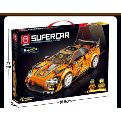 QIDAI 88010 non  XE THỂ THAO MÀU CAM 88010 bộ đồ chơi xếp lắp ráp ghép mô hình Speed Champions Racing Cars Đua Xe Công Thức