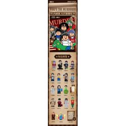 X AREA-X AB0015 0015 non  BỐC THĂM MINIFIGURE MÙA THÁM TỬ LỚN 3-4 bộ đồ chơi xếp lắp ráp ghép mô hình Collectable Minifigures WHO'S THE MURDERER Búp Bê Sưu Tầm