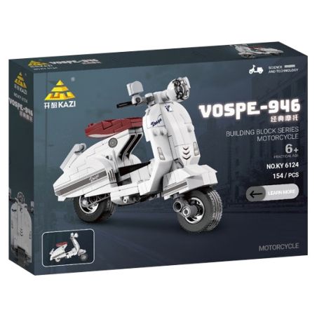 Kazi KY6124 6124 non  XE MÁY CỔ ĐIỂN VOSPE-946 bộ đồ chơi xếp lắp ráp ghép mô hình Classic 154 khối